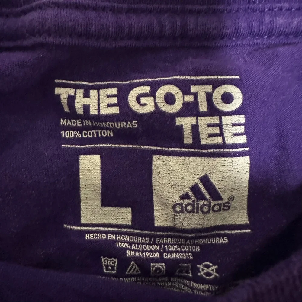 Adidas Los Angeles Lakers Steve Nash 10 The Go-To Tee Purple Mens Large